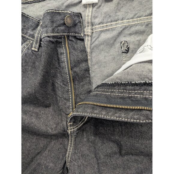 Duke Haband Jeans Mens 40 Black Gray Classic Fit Elastic Waist Zip Fly 059 - Picture 11 of 13